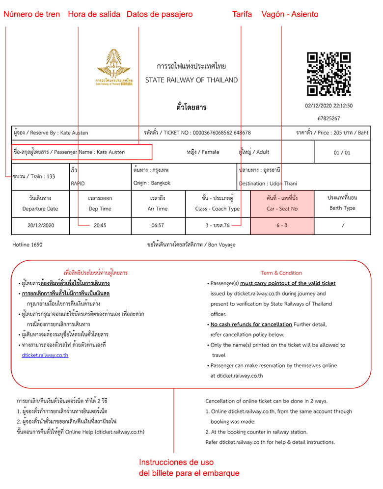 Reserva tus trenes en Tailandia