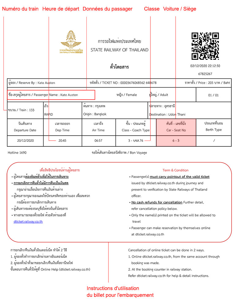 Réservez vos billets de train en Thaïlande